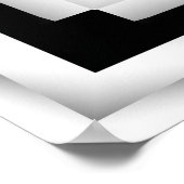 Einfaches Schwarz-Weiß-Fraktal Poster (Ecke)