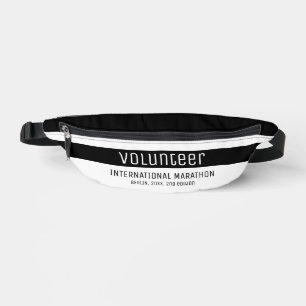 Einfaches Schwarz-Weiß-Freiwilligen-Hilfe-Wohltäti Bauchtasche