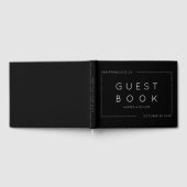 Einfaches Schwarz-Weiß-Gästebuch Gästebuch (Voll)