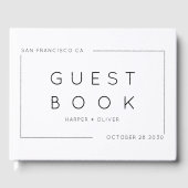 Einfaches Schwarz-Weiß-Gästebuch Gästebuch (Vorderseite)