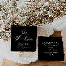 Einfaches Schwarz & Weiß Geschäft Vielen Dank Beil