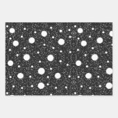 Einfaches Schwarz-Weiß-Geschenk Geschenkpapier Set (Vorderseite)