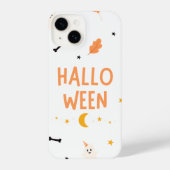Einfaches Schwarz-Weiß-HalloWeen-Geschenk iPhone Hülle (Rückseite)