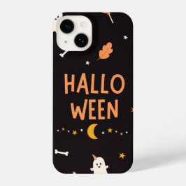 Einfaches Schwarz-Weiß-HalloWeen-Geschenk iPhone 14 Hülle