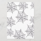 Einfaches Schwarz-Weiß-Halloween Menükarte (Rückseite)