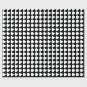 Einfaches Schwarz-Weiß-Herz-Muster, Girl-Muster Geschenkpapier (Flach)