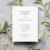 Einfaches Schwarz-Weiß-Hochzeitsessen Probe Begleitkarte