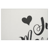 Einfaches Schwarz/Weiß Just Married Auto-Schild Stoff (Fat Quarter (45,7 x 55,9 cm))