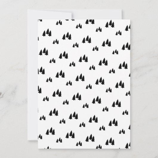 Einfaches Schwarz-Weiß-Kalligrafie-Weihnachtsgebäc Einladung (Rückseite)