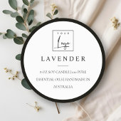 Einfaches Schwarz-Weiß-Logo-Label Runder Aufkleber