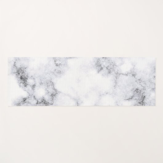 Einfaches Schwarz-Weiß-Marmor-Design | Yoga Mat Yogamatte (Vorderseite (Horizontal))
