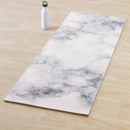 Einfaches Schwarz-Weiß-Marmor-Design | Yoga Mat Yogamatte