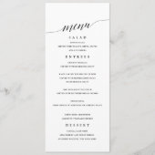 Einfaches Schwarz-Weiß-Menü Menükarte (Vorderseite)