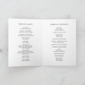 Einfaches Schwarz-Weiß-Monogramm Elegante Hochzeit Programm (Innenseite)