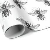 Einfaches Schwarz-Weiß-Muster Geschenkpapier (Rolleneckpunkt)