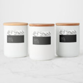 Einfaches Schwarz-Weiß-Olivenöl-Etikett Lebensmitteletikett (Flaschen)