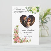 Einfaches Schwarz-Weiß-Overlay-Foto - Einladung zu (Stehend Vorderseite)