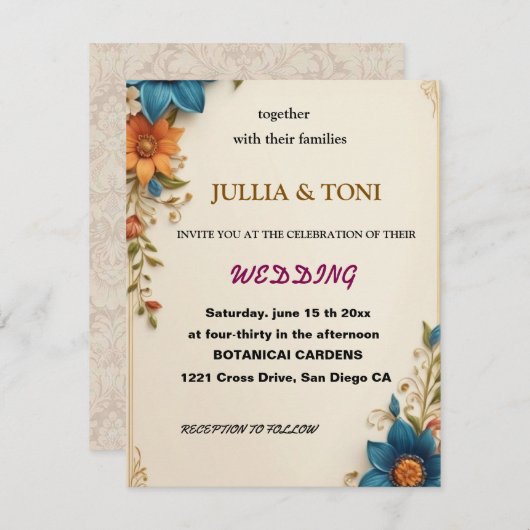 Einfaches Schwarz-Weiß-Overlay-Foto - Einladung zu (Vorne/Hinten)