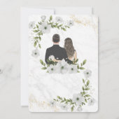 Einfaches Schwarz-Weiß-Overlay-Foto - Einladung zu (Rückseite)