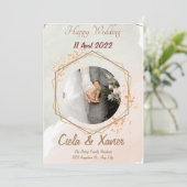 Einfaches Schwarz-Weiß-Overlay-Foto - Einladung zu (Stehend Vorderseite)