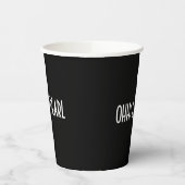 Einfaches Schwarz-Weiß-Papier-Cup Pappbecher (Links)