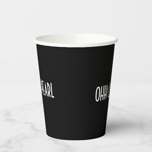 Einfaches Schwarz-Weiß-Papier-Cup Pappbecher (Links)