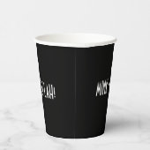 Einfaches Schwarz-Weiß-Papier-Cup Pappbecher (Rechts)