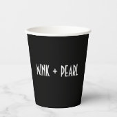 Einfaches Schwarz-Weiß-Papier-Cup Pappbecher (Vorderseite)