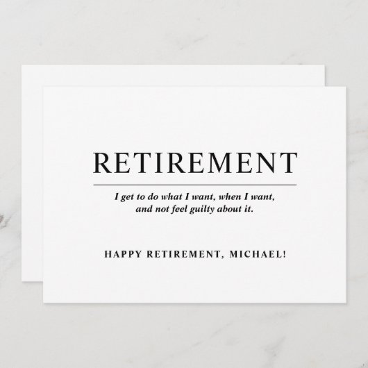 Einfaches Schwarz-Weiß-Party für die Vergabe von Z Einladung (Vorne/Hinten)