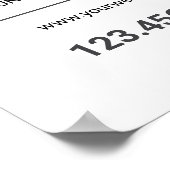 Einfaches Schwarz-Weiß-Poster Poster (Ecke)