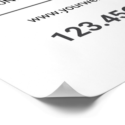 Einfaches Schwarz-Weiß-Poster Poster (Ecke)