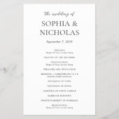 Einfaches Schwarz-Weiß-Programm für Hochzeiten Flyer (Vorne)