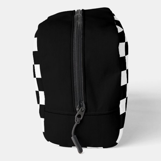 Einfaches Schwarz-Weiß-Prüfmuster Waschbeutel (Rechts)