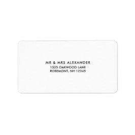 Einfaches Schwarz-Weiß-Rücksendesiegel Adressaufkleber