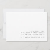 Einfaches Schwarz-Weiß-Script-Brautparty laden ein Karte (Rückseite)