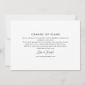 Einfaches Schwarz-Weiß-Skript - Neuer Plan verscho Save The Date (Rückseite)