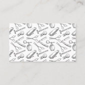 Einfaches Schwarz-Weiß-Stylist-Shop-Muster Treuekarte (Rückseite)