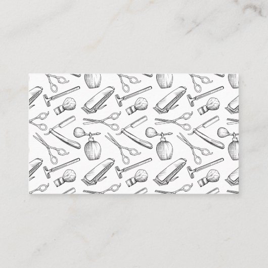 Einfaches Schwarz-Weiß-Stylist-Shop-Muster Visitenkarte