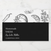 Einfaches Schwarz-Weiß-Tomatenlabel Lebensmitteletikett (Einzelnes Label)