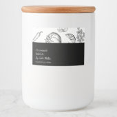 Einfaches Schwarz-Weiß-Tomatenlabel Lebensmitteletikett (Vorderseite)