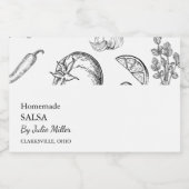 Einfaches Schwarz-Weiß-Tomatenlabel Lebensmitteletikett (Einzelnes Label)