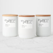 Einfaches Schwarz-Weiß-Tomatensauce-Label Lebensmitteletikett (Flaschen)