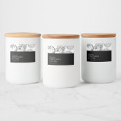 Einfaches Schwarz-Weiß-Tomatensauce-Label Lebensmitteletikett (Flaschen)