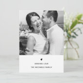 Einfaches Schwarz-Weiß-Valentingrüßen Feiertagskarte (Stehend Vorderseite)