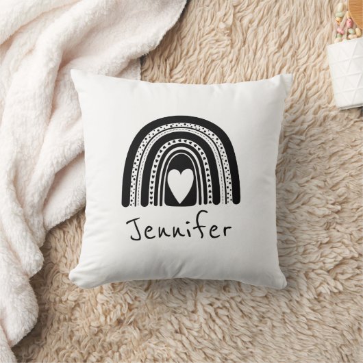 Einfaches Schwarz-weißes Baby Kissen (Decke)