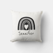 Einfaches Schwarz-weißes Baby Kissen (Vorderseite)