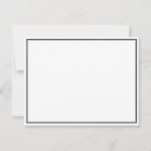 Einfaches Schwarz-weißes Beileid Vielen Dank Dankeskarte (Rückseite)