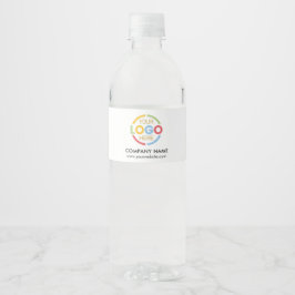 Einfaches Schwarz-weißes Business-Logo mit elegant Wasserflaschenetikett