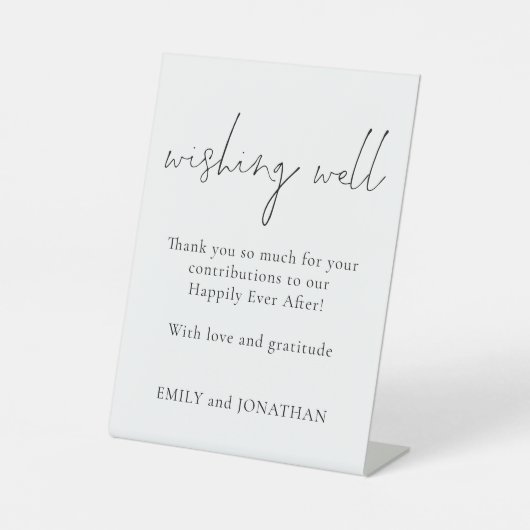 Einfaches Schwarz-weißes Dankeschön, dass Sie gut  Sockelschild (Vorderseite)