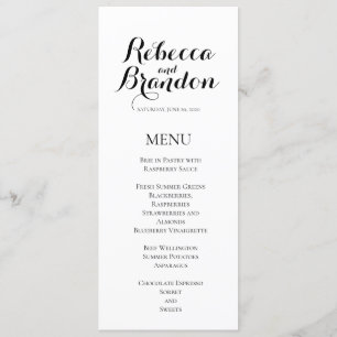 Einfaches Schwarz-weißes elegantes Programm